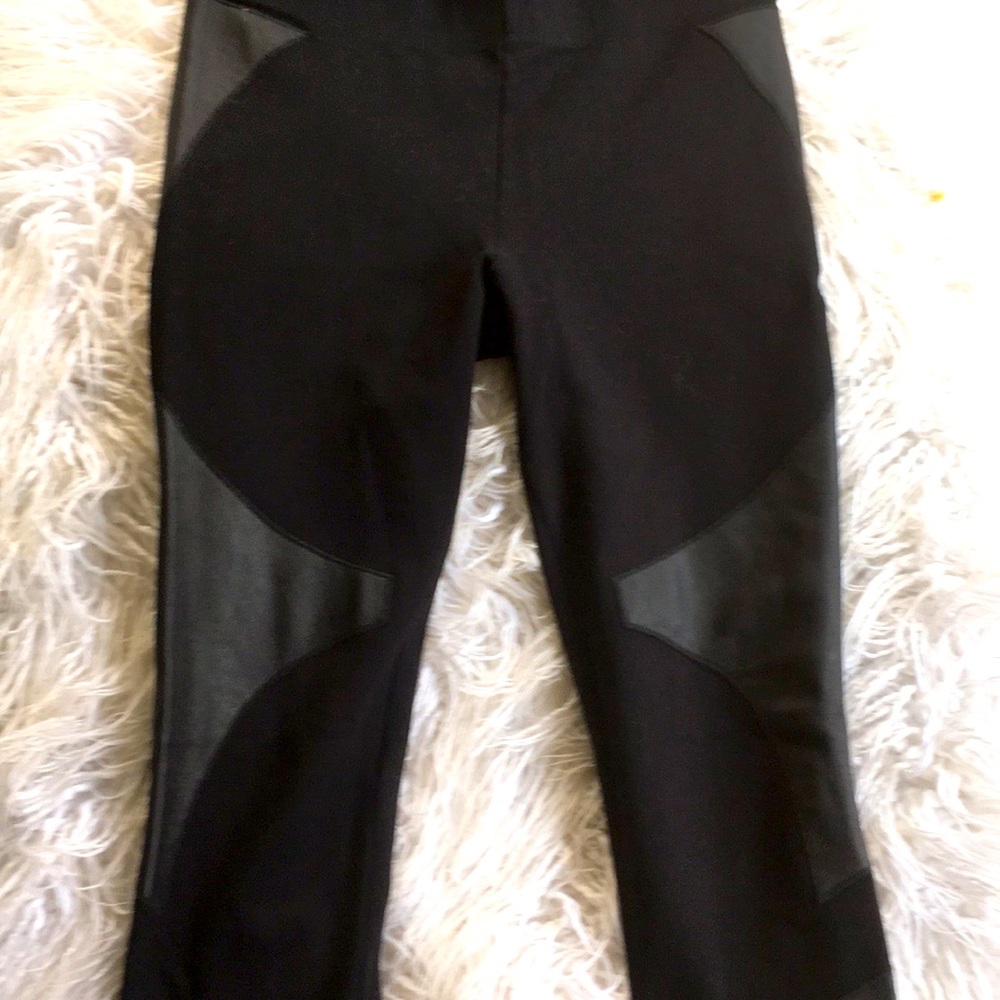 Witchery Leather Trim Leggings 8